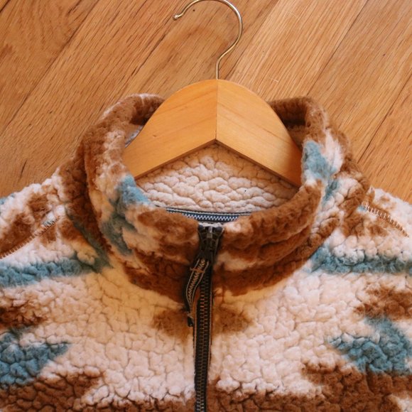 CABIN FEVER by RAMATEX Sweater Women’s XLG Sherpa Aztec Print 1/4 Zip Pullover - Picture 6 of 7